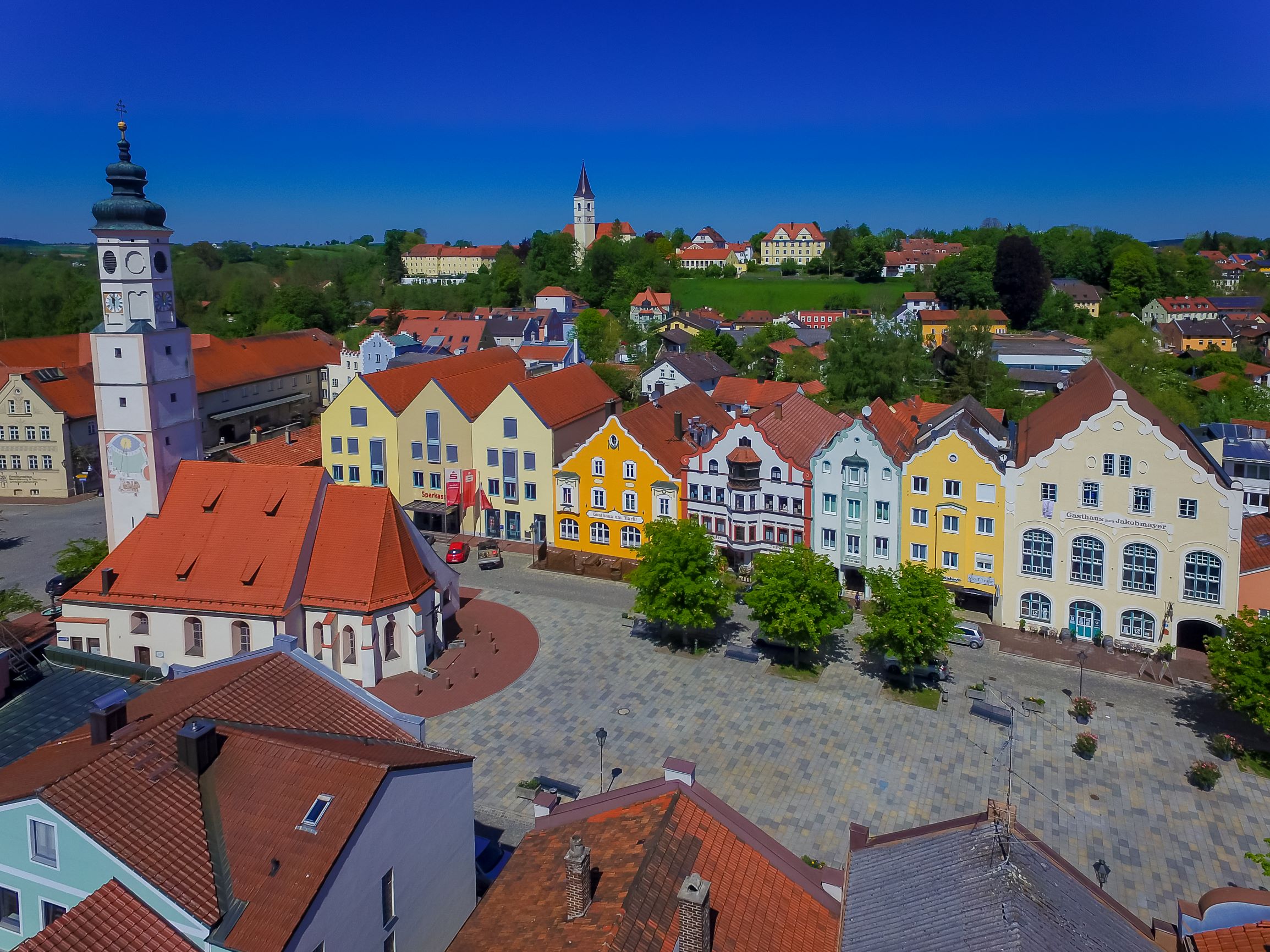 Malerische Innenstadt von Dorfen