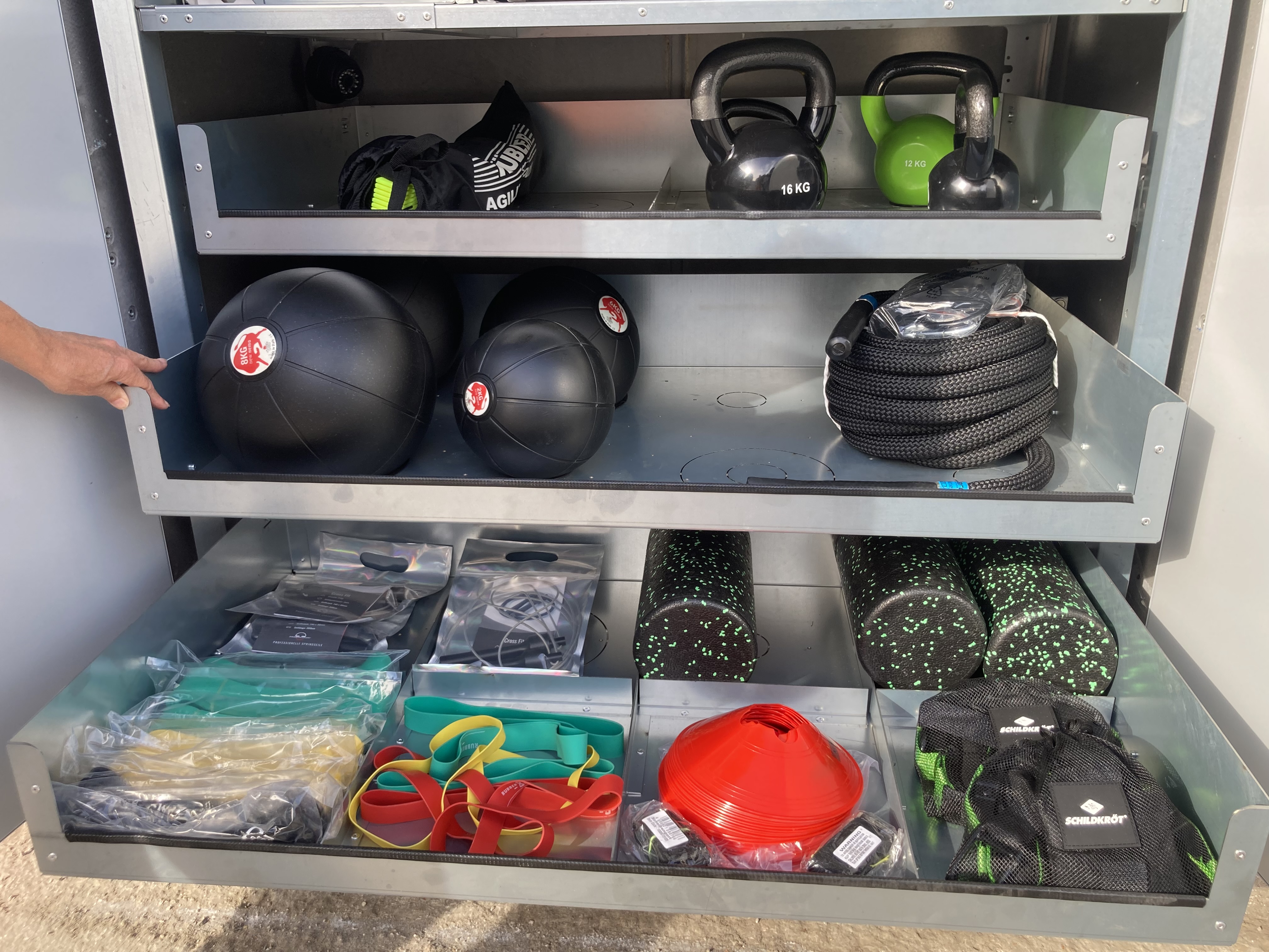 SportBox mit tollem Equipment im Stadtpark installiert