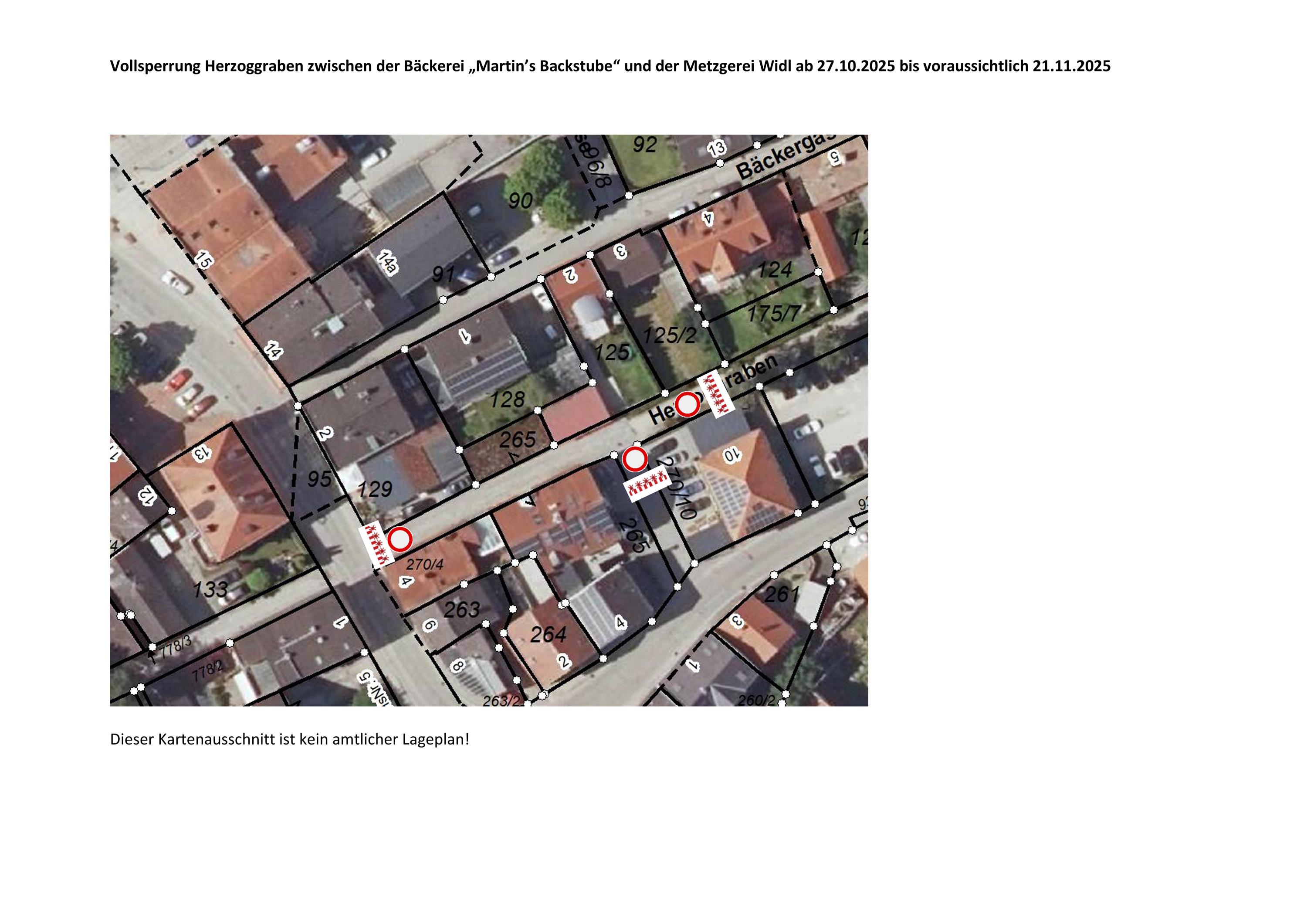PM - Vollsperrung Herzoggraben 27.10.2025 Lageplan
